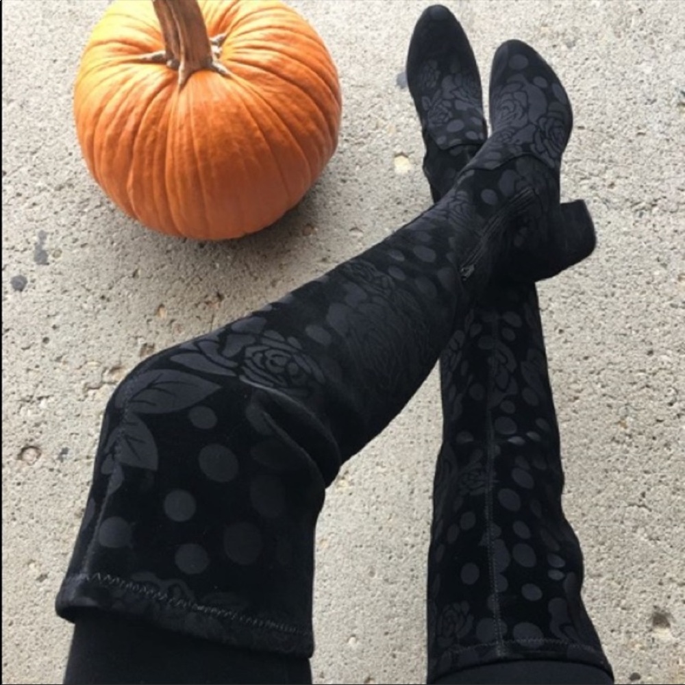 Urban Outfitters Black Over the Knee Boots